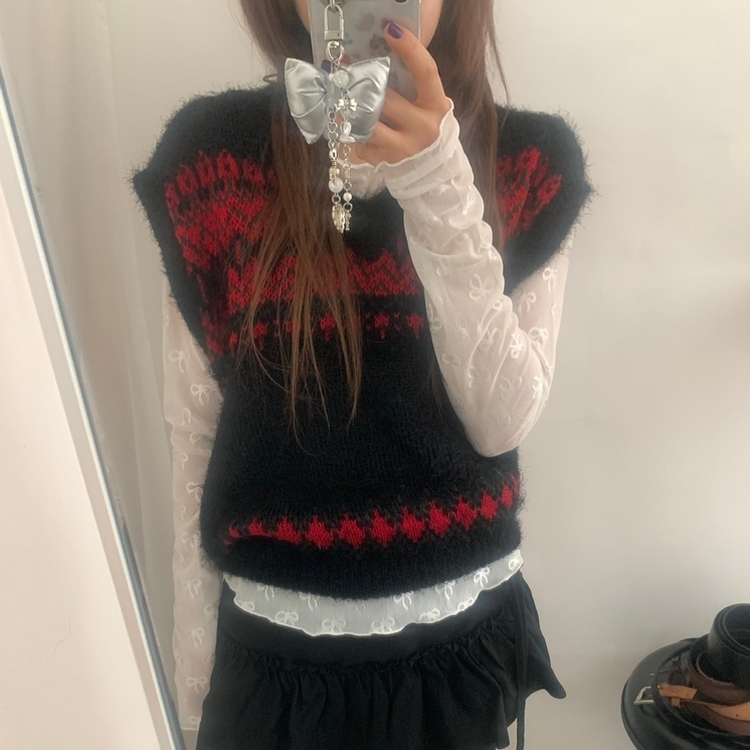 ダイヤニットベスト