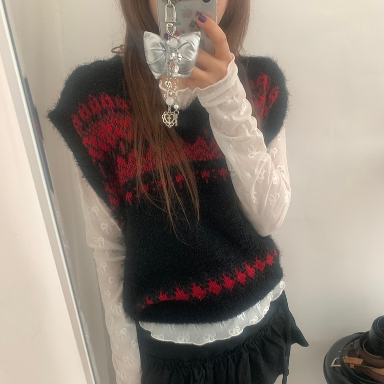 ダイヤニットベスト
