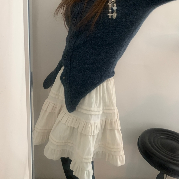 ティアードフプリーツバンディングミニスカート