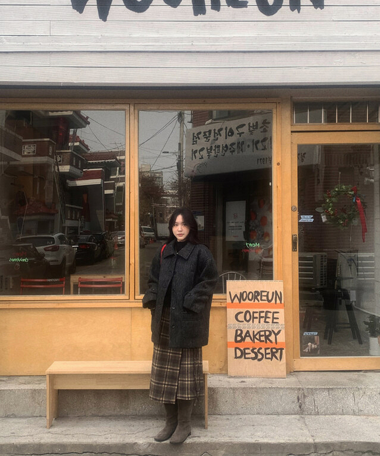 モヘアウールハーフコート