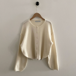 소르베 라운드 벌룬니트 크롭 가디건 9color