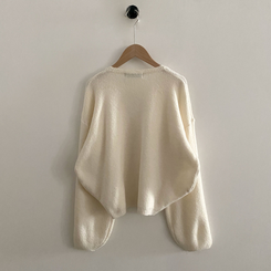 소르베 라운드 벌룬니트 크롭 가디건 9color