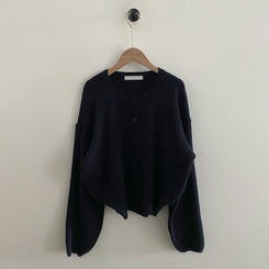 소르베 라운드 벌룬니트 크롭 가디건 9color