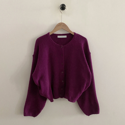 소르베 라운드 벌룬니트 크롭 가디건 9color