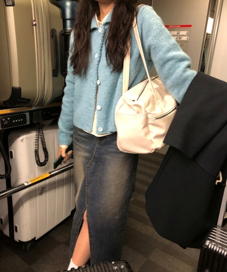 基本フィットカラーニットカーディガン(5color)
