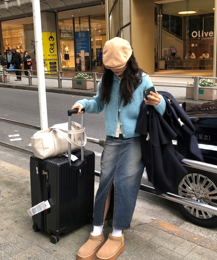 基本フィットカラーニットカーディガン(5color)