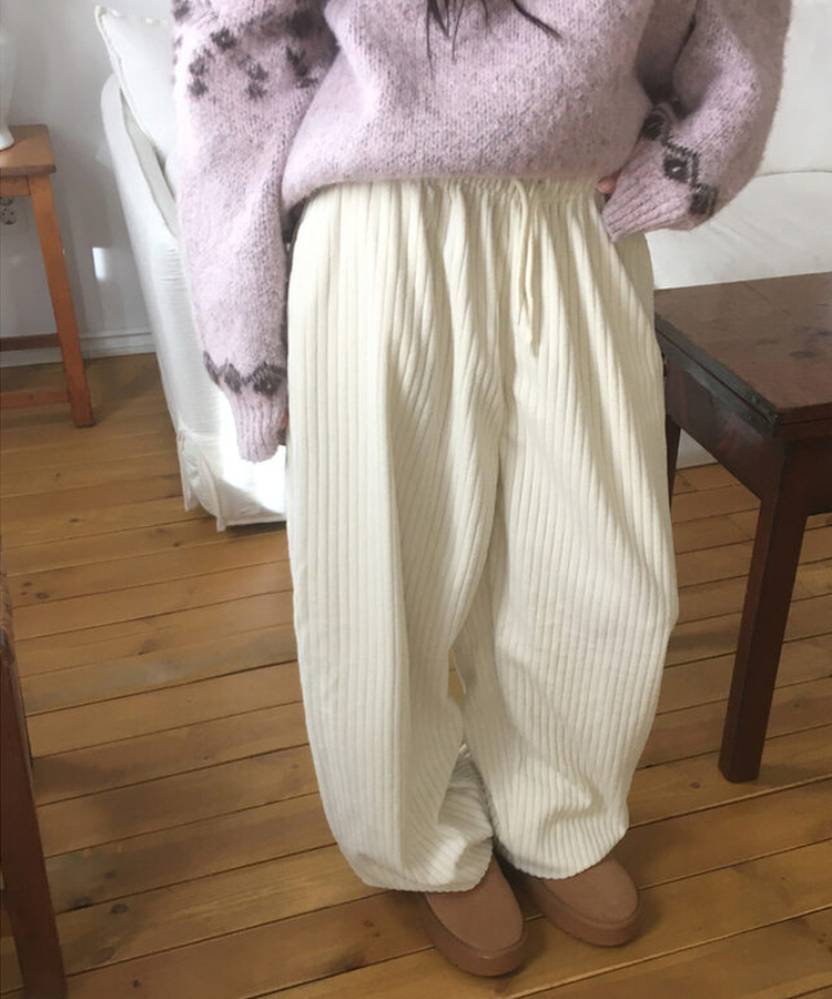 コーデュロイリブジョガーパンツ｜ジョガーパンツ｜韓国