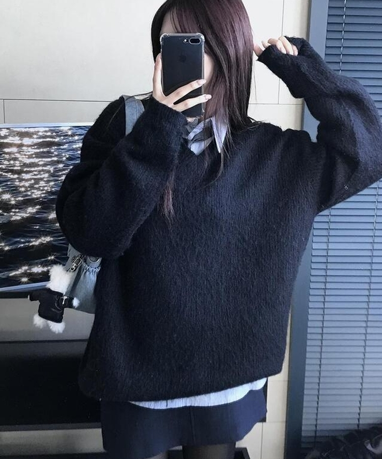 チーズVネックニット(9color)