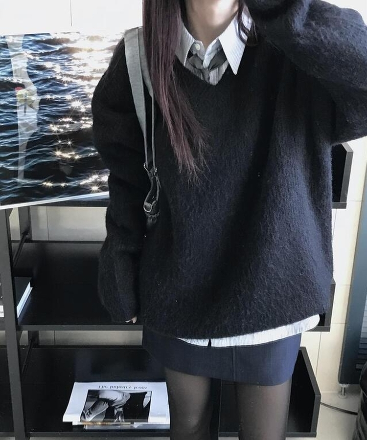 チーズVネックニット(9color)