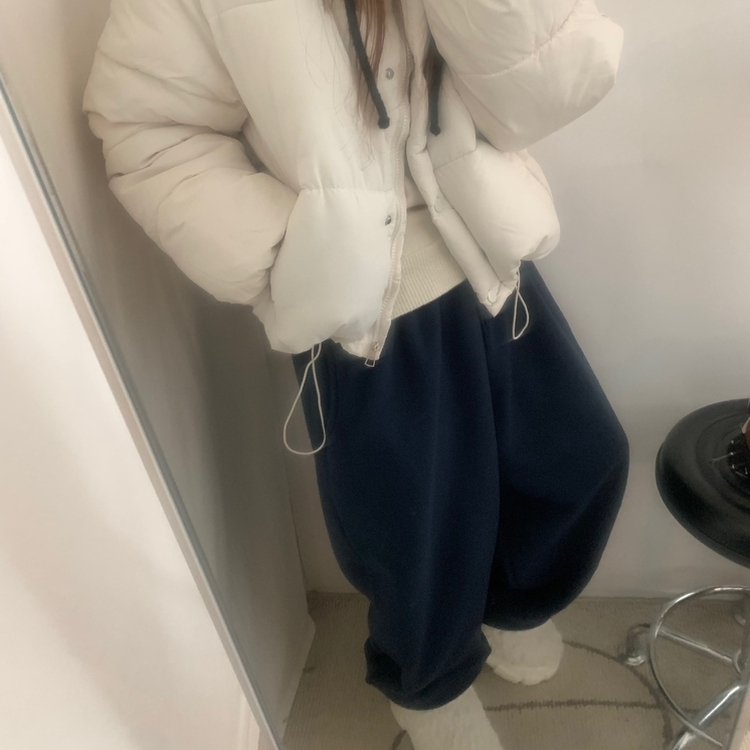 フリースウールワイドジョガーパンツ