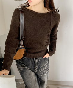 フランリボンオフショルダーニット｜ニット｜韓国ファッション通販 SONA