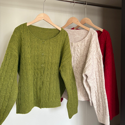 ケーブルベーシックカーディガン(6color)