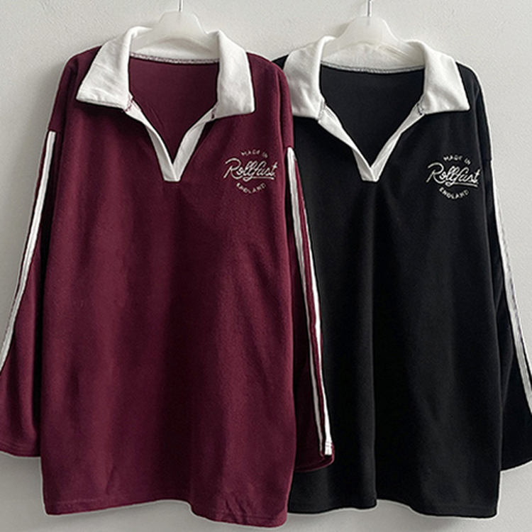 トラックラインバイカラーフリースTシャツ