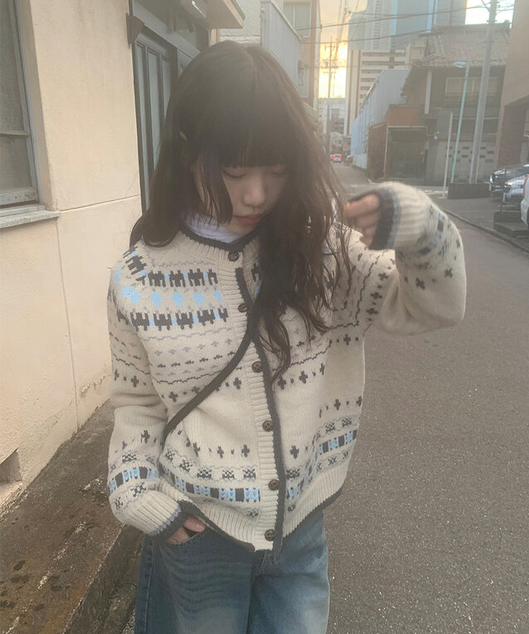 ノルディックニットカーディガン