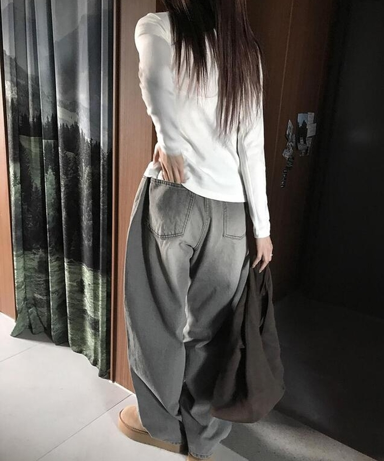 アンロックデニムワイドパンツ