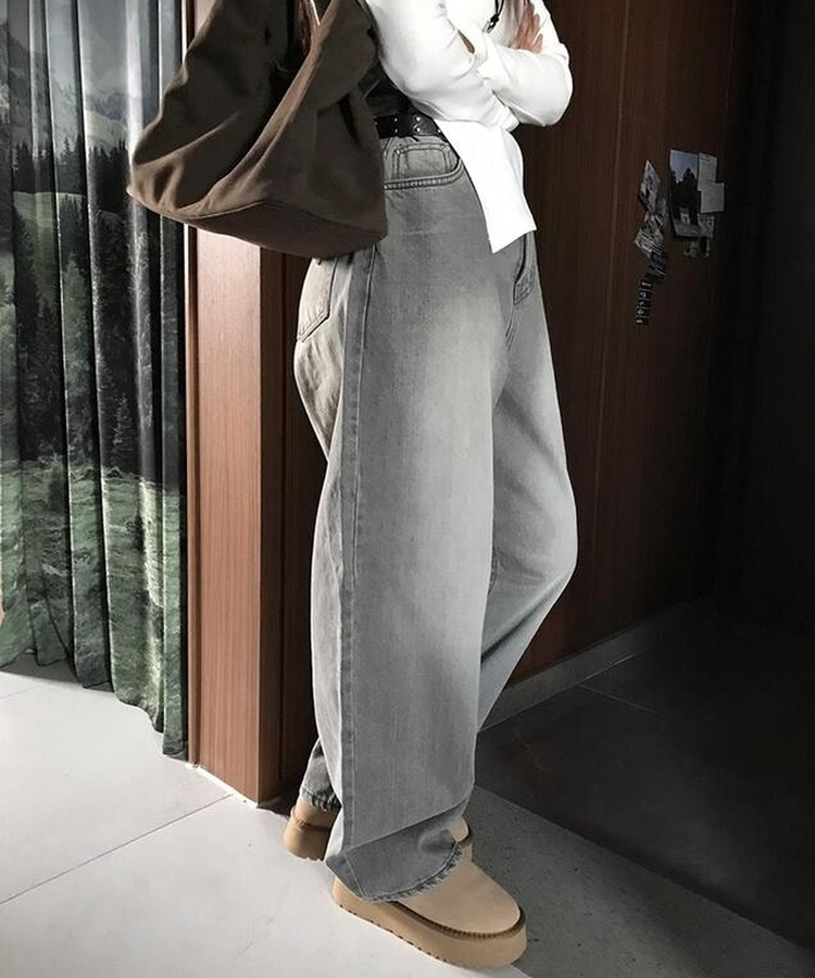 アンロックデニムワイドパンツ