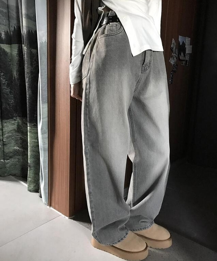 アンロックデニムワイドパンツ