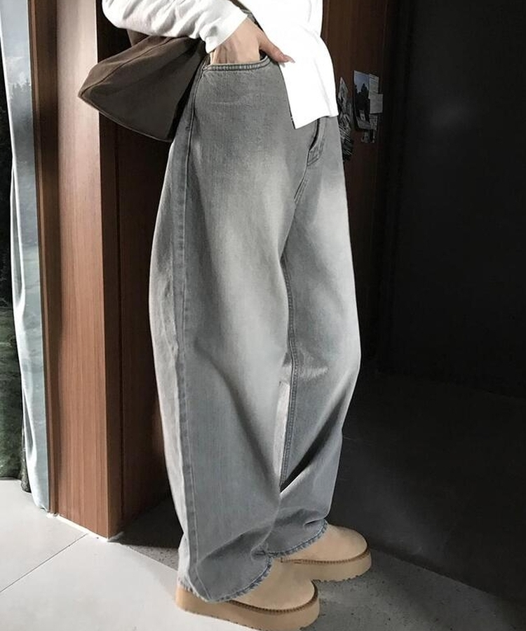 アンロックデニムワイドパンツ