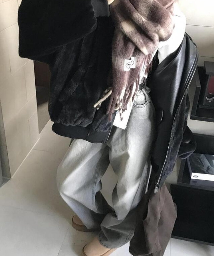 アンロックデニムワイドパンツ