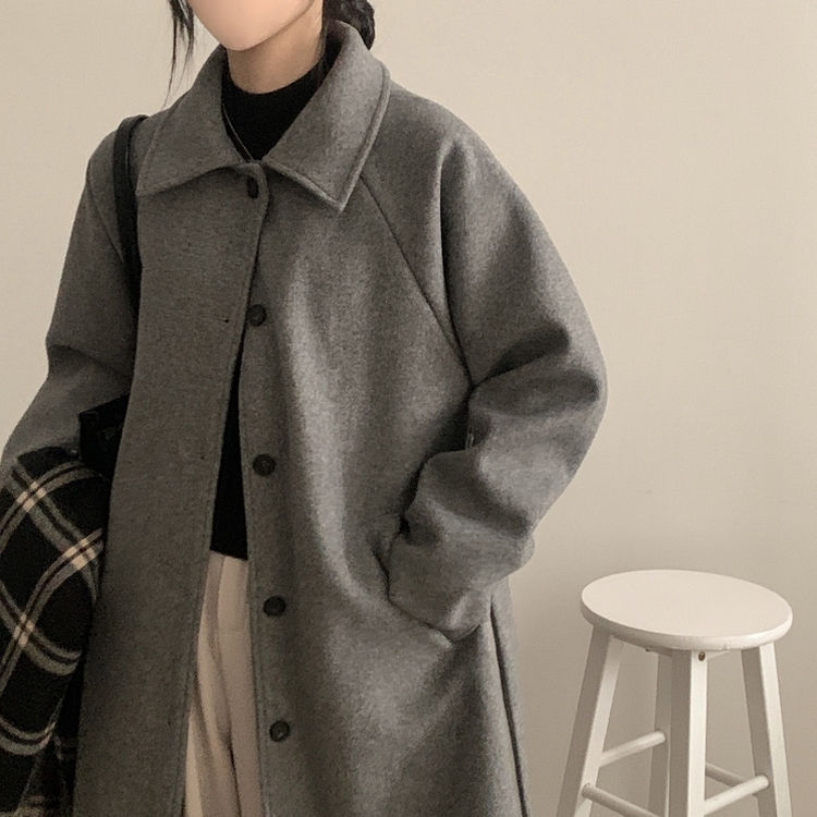 체르닌 프리미엄 허리벨트 싱글 롱코트 4color 차콜