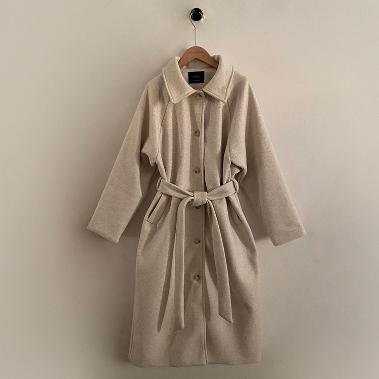 체르닌 프리미엄 허리벨트 싱글 롱코트 4color