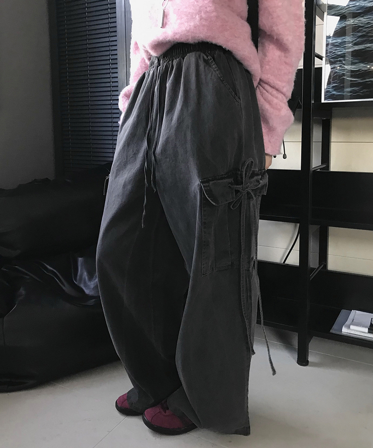 クロックストリングカーゴパンツ