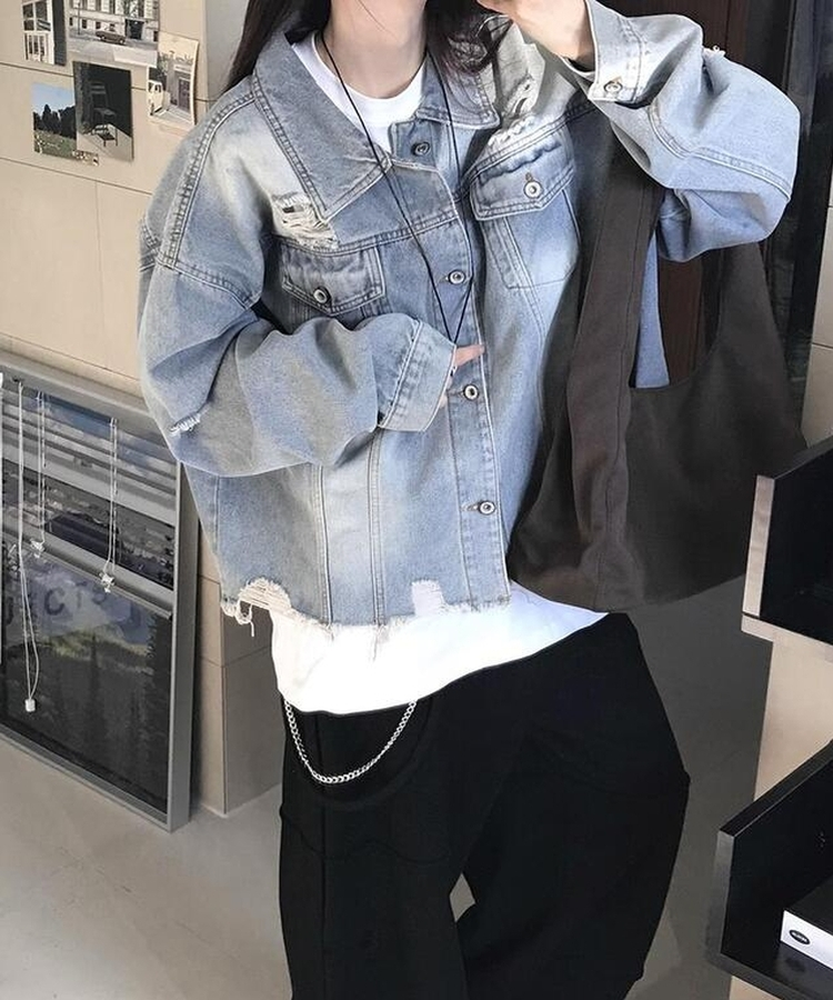 レディービンテージデニムジャケット