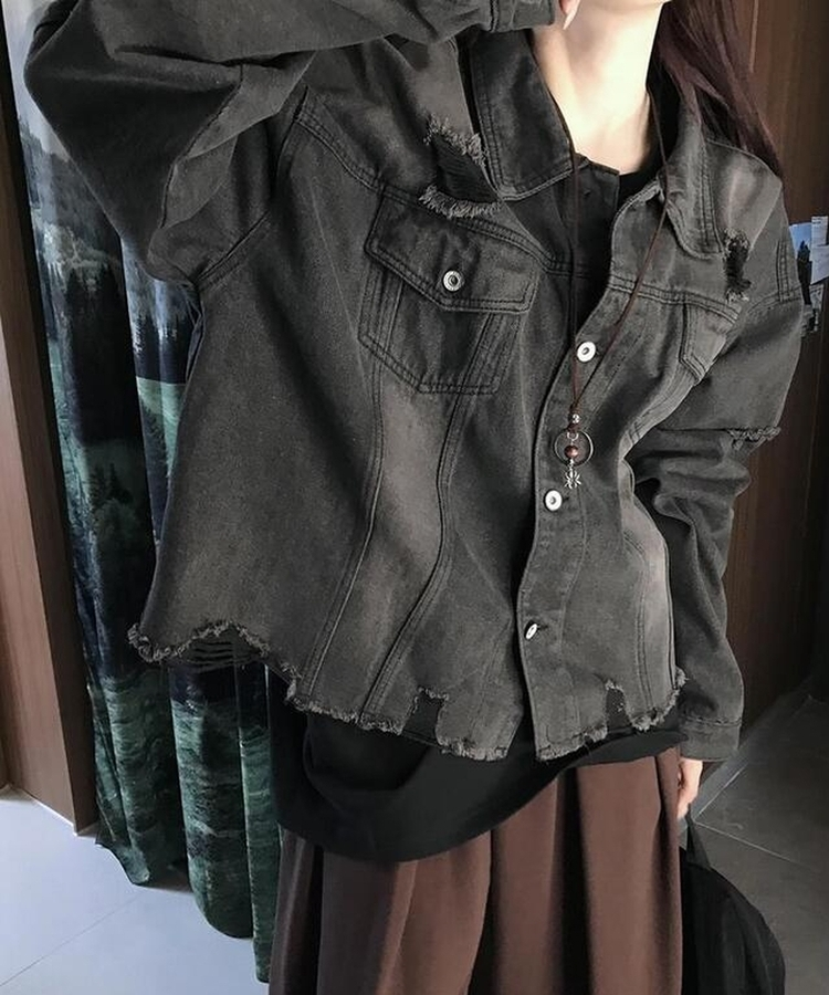 レディービンテージデニムジャケット