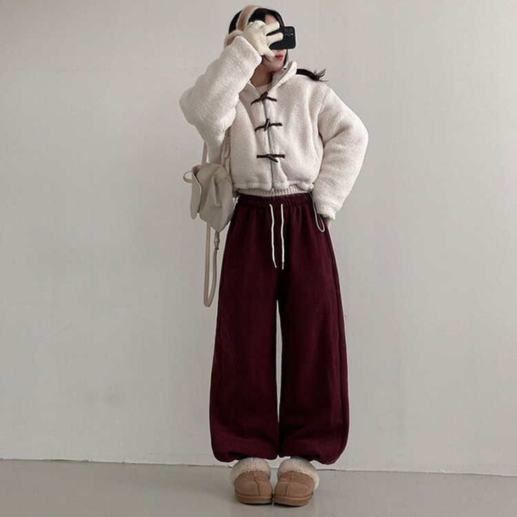 【起毛】テディベアージョガートレーニングパンツ(10color)