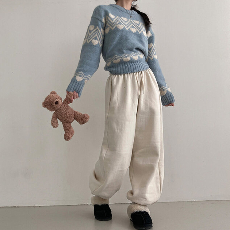 【起毛】テディベアージョガートレーニングパンツ(10color)