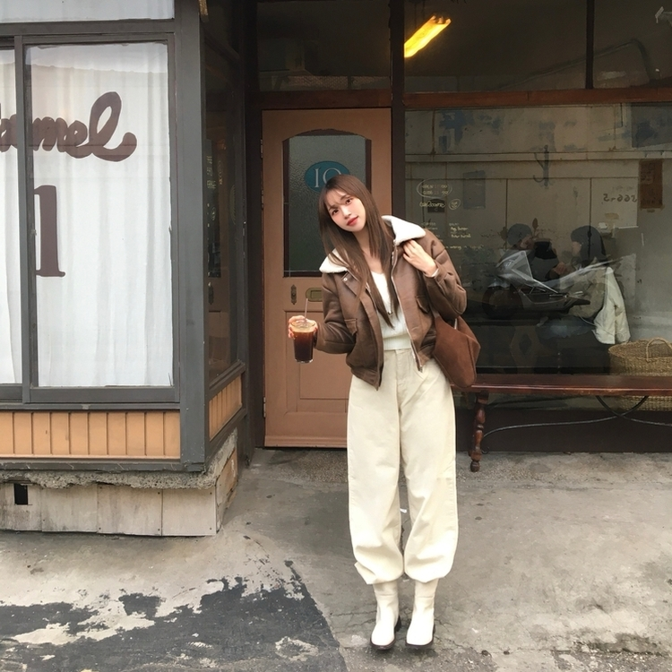 コーデュロイストリングワイドカジュアルロングパンツ