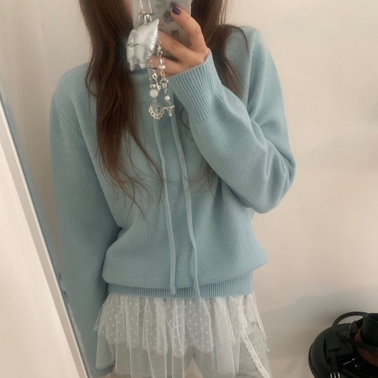 プチハイネックニット