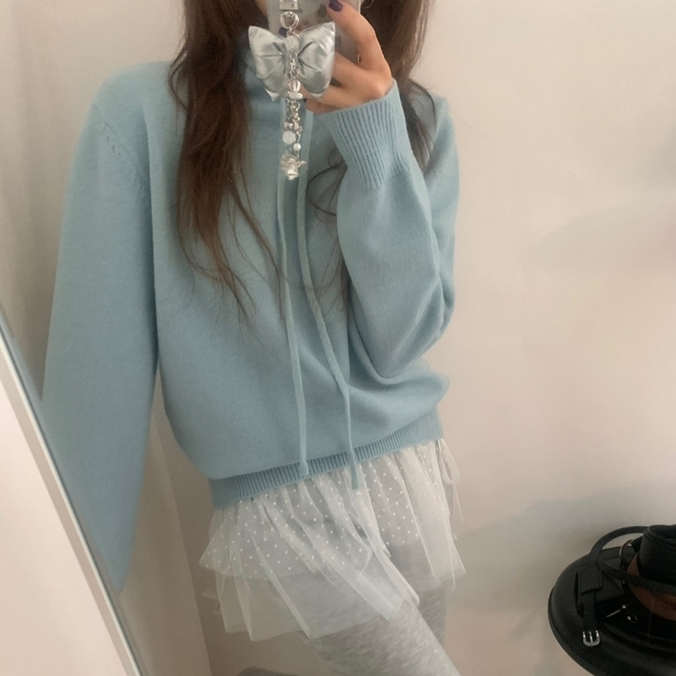 プチハイネックニット