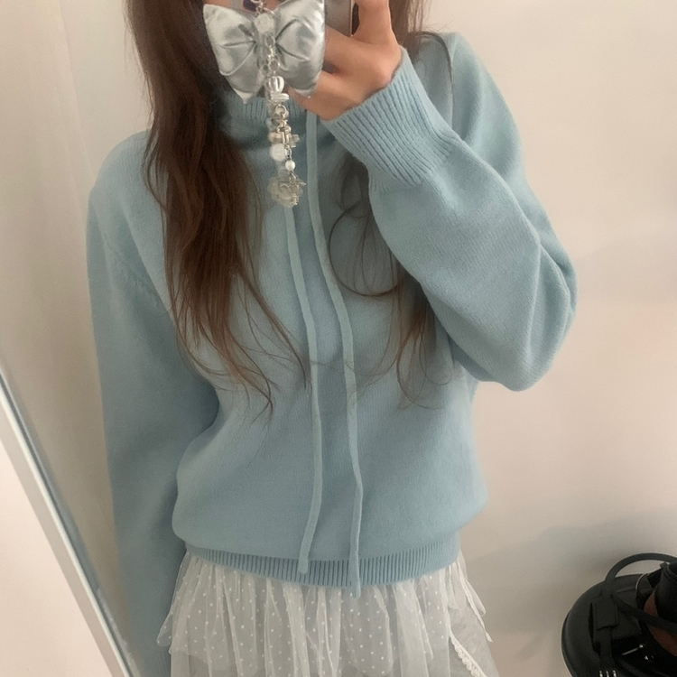プチハイネックニット