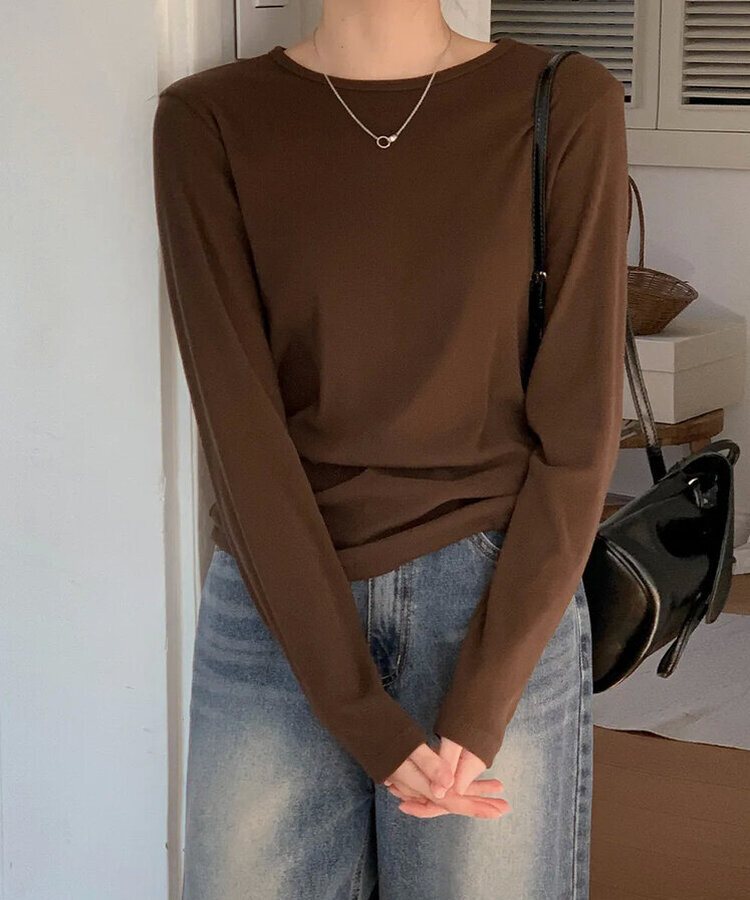 【起毛】シエナ長袖Ｔシャツ(6color)