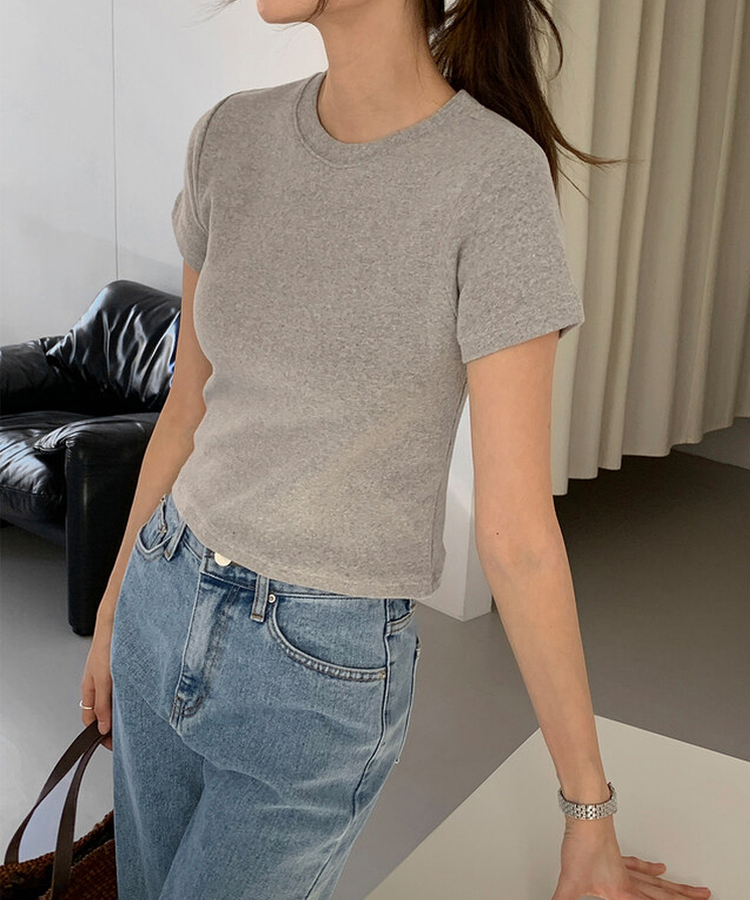 【起毛】ワインドクロップ半袖Tシャツ(5color)