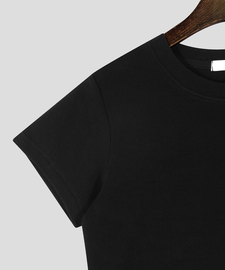【起毛】ワインドクロップ半袖Tシャツ(5color)