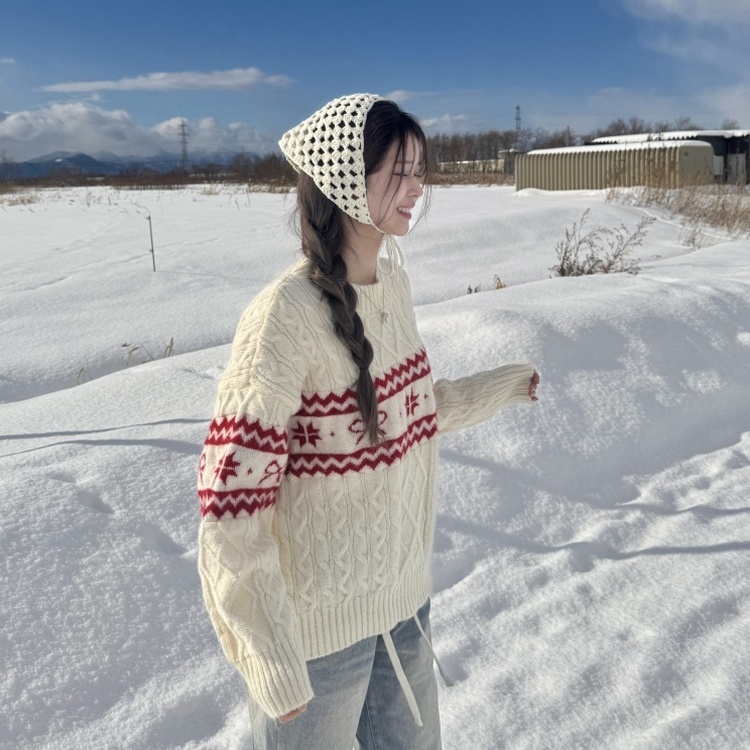눈꽃리본니트 아이보리