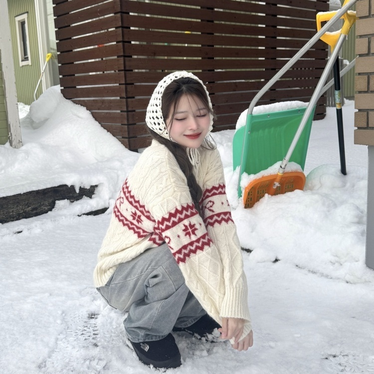 눈꽃리본니트 아이보리