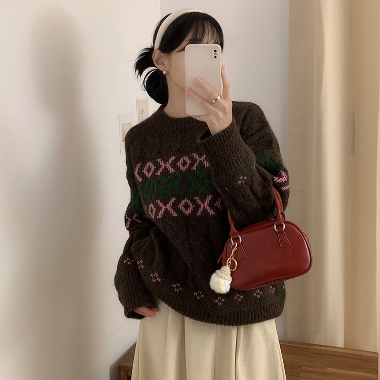ラウンドケーブルルーズニット
