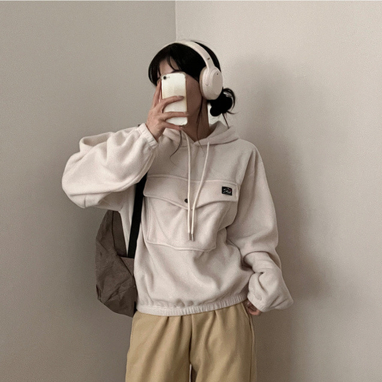 포터 마운틴 오버핏 포켓 후리스 후드 맨투맨