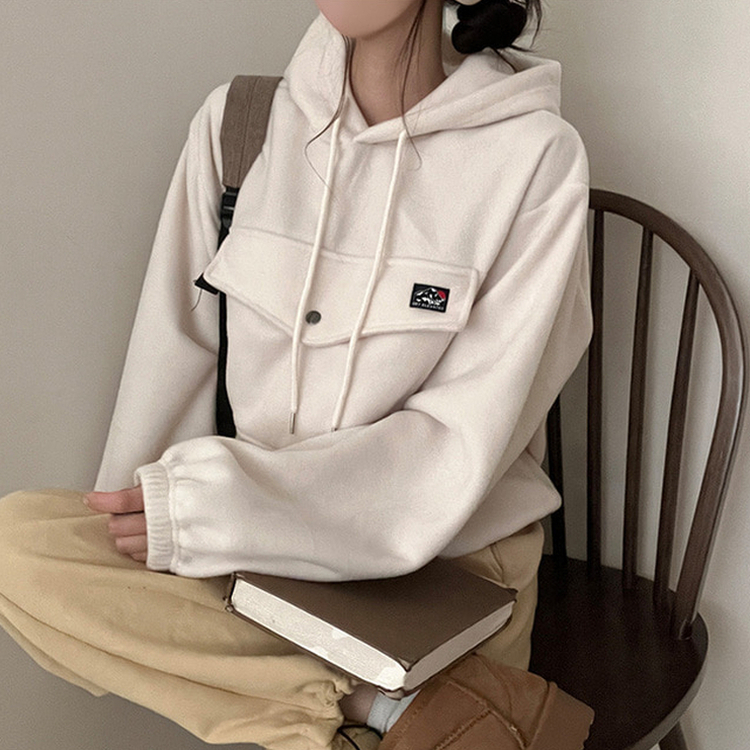 포터 마운틴 오버핏 포켓 후리스 후드 맨투맨