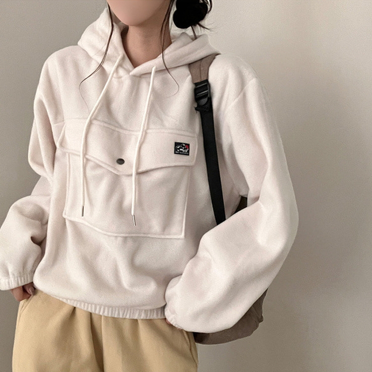 포터 마운틴 오버핏 포켓 후리스 후드 맨투맨