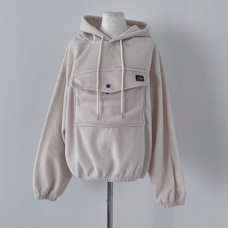 포터 마운틴 오버핏 포켓 후리스 후드 맨투맨