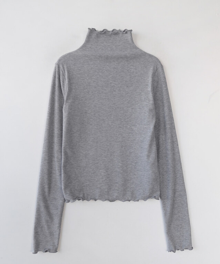 プチハイネックリブTシャツ