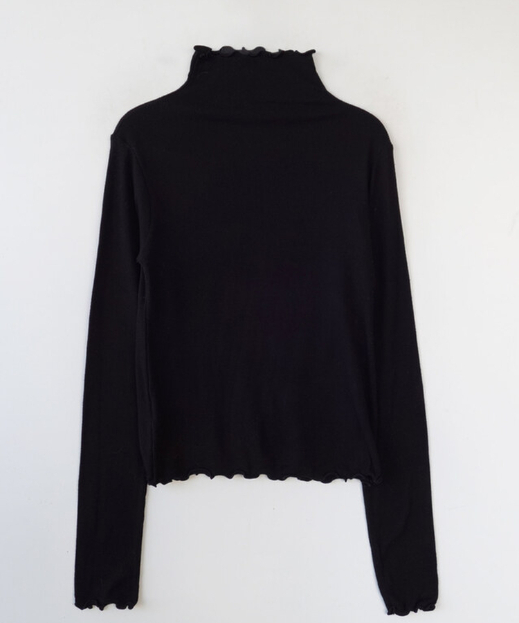 プチハイネックリブTシャツ