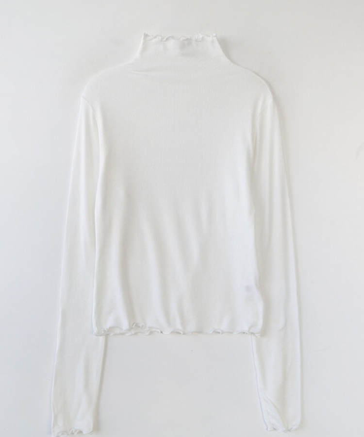 プチハイネックリブTシャツ