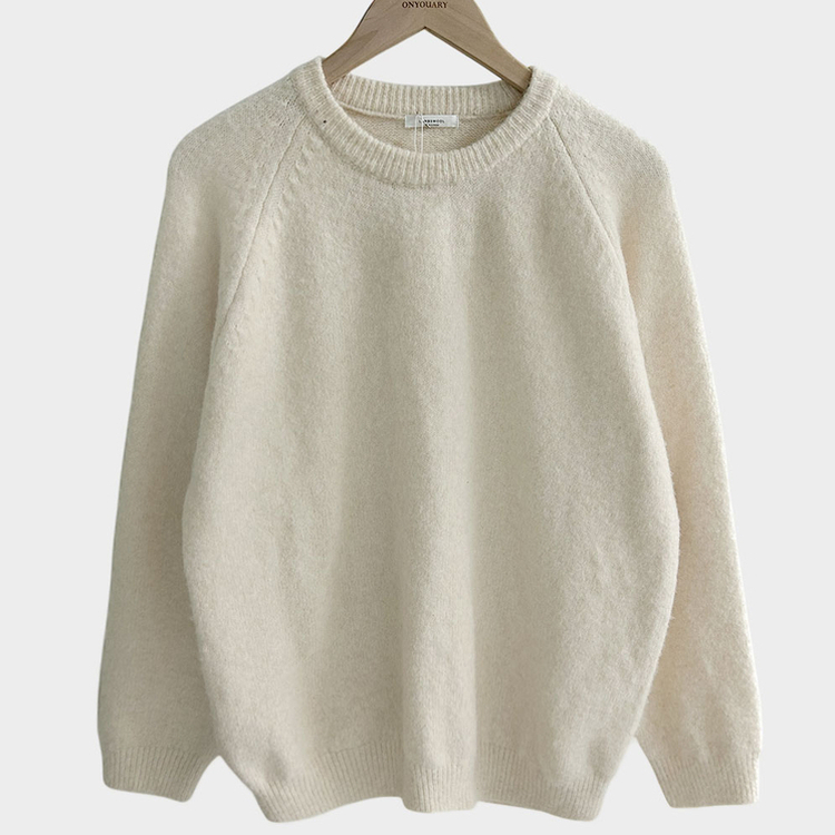 말랑콩떡 모찌 오버핏 라운드 파스텔 데일리 니트