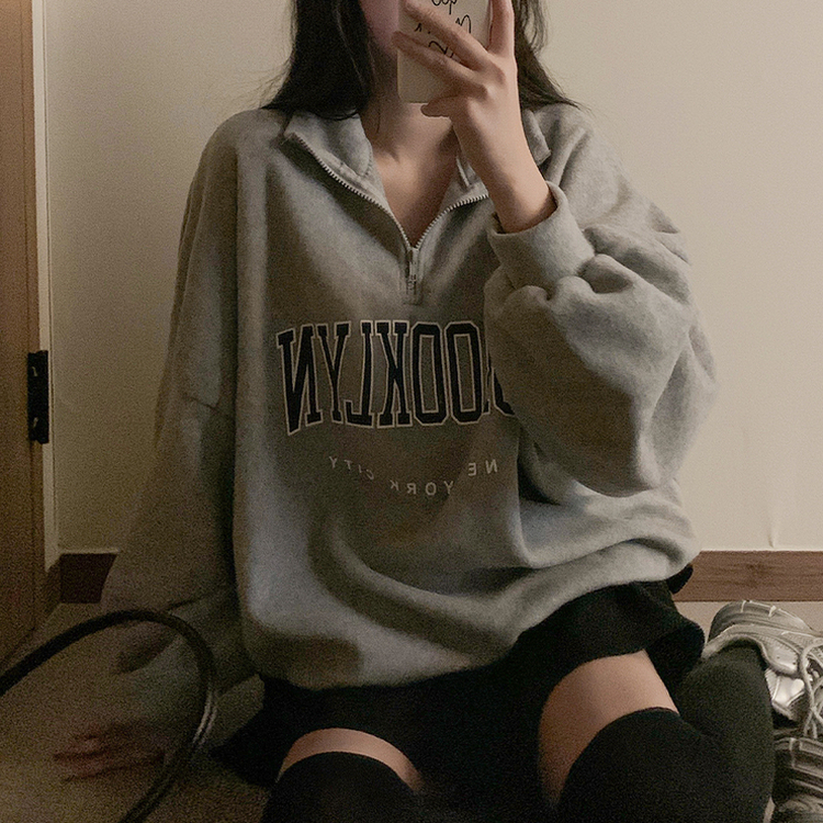 パフレタリングジップアップトレーナー