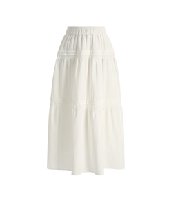 バンディングフレアロングスカート